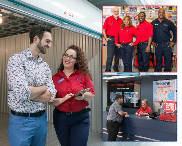 stop and stor employees smiling and talking to customers