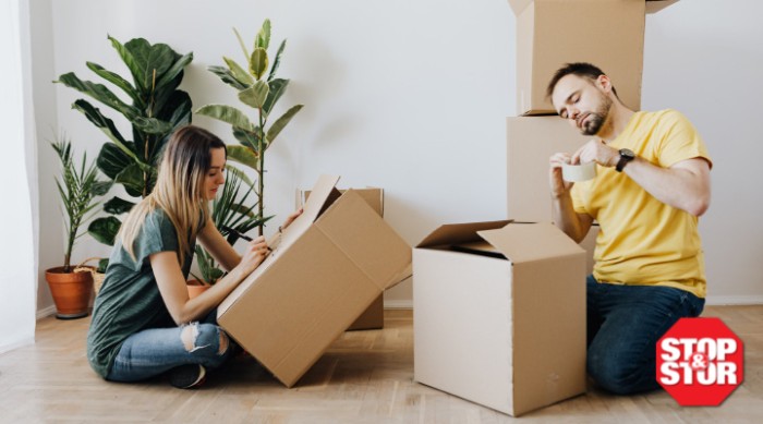 a couple packing boxes for self storage